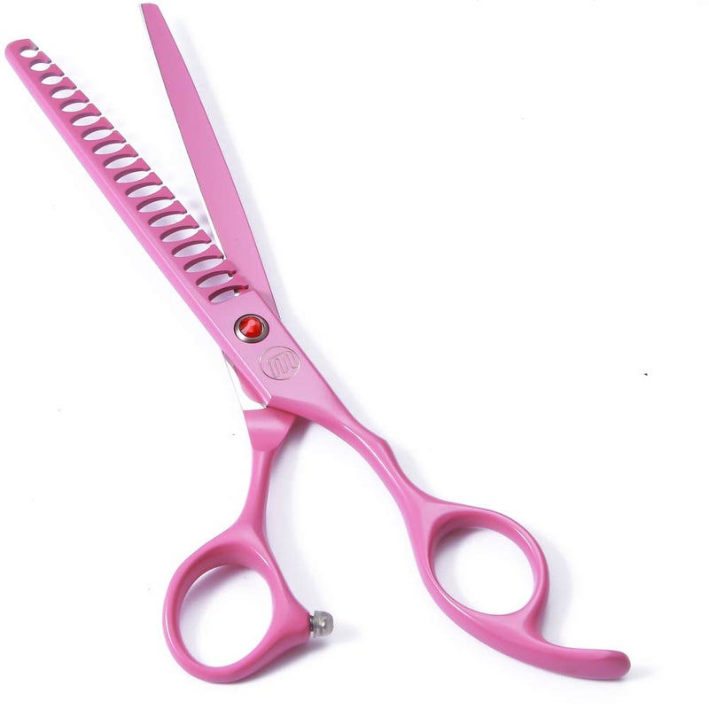 Moontay Professional Dog Scissors Set - 7 Inch/8 Inch Curved Chunkers & Thinning Shears with Grooming Comb - Image 4